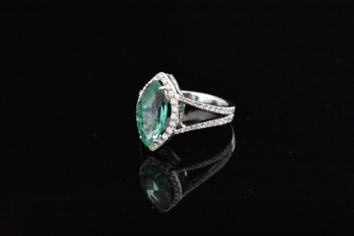 18K White Gold emerald ring - lorraine fine jewelry