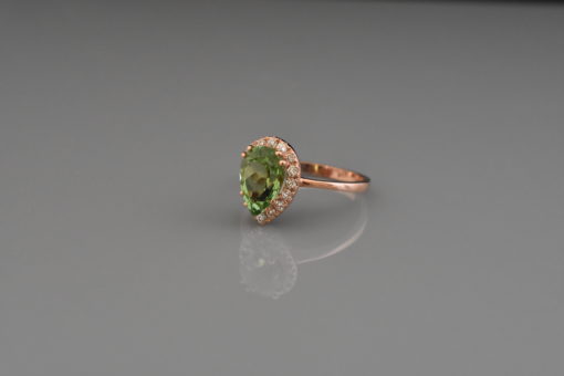 14k rose gold tourmaline ring - lorraine fine jewelry