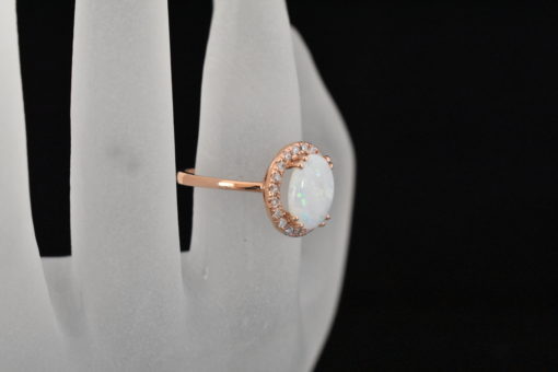 opal 14k rose gold ring - lorraine fine jewelry