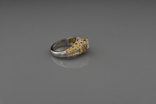 18K Gold Diamond and Yellow Diamond ring - Lorraine Fine Jewelry