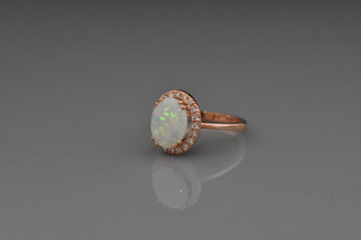 opal 14k rose gold ring - lorraine fine jewelry