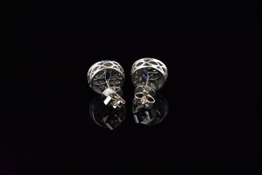 18k white gold sapphire earrings - lorraine fine jewelry