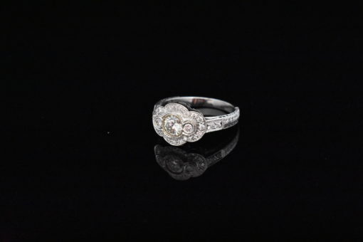 18K White Gold Engagement Ring - Lorraine Fine Jewelry