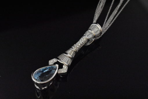 aquamarine pendant - Lorraine Fine Jewelry
