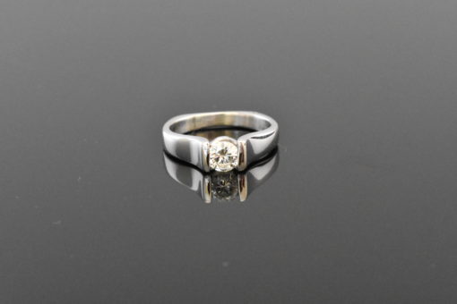 tension set 14k white gold diamond ring- lorraine fine jewelry