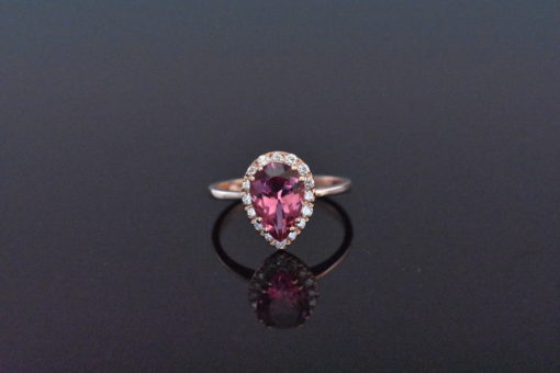 Rose Gold Pink Tourmaline Ring - Lorraine Fine Jewelry