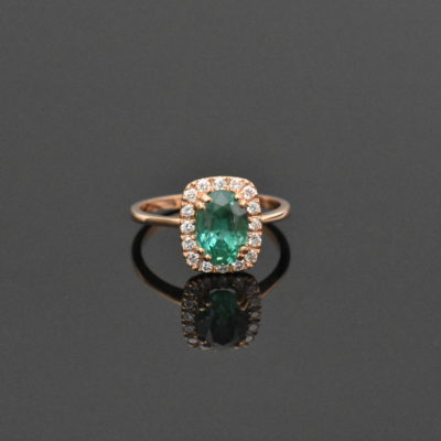 Rose Gold Emerald Ring - Lorraine Fine jewelry