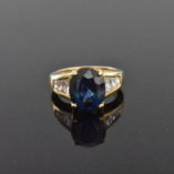 18K Gold GIA Certified Sapphire & Diamond Ring | Lorraine's Fine Jewelry