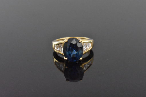 18K Gold GIA Certified Sapphire & Diamond Ring | Lorraine's Fine Jewelry