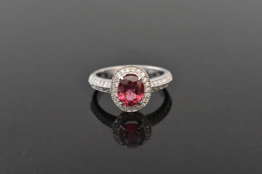 White Gold Spinel and Diamond Ring| Lorraine Fine Jewelry