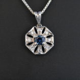 Sapphire and Diamond Pendant - Lorraine Fine Jewelry