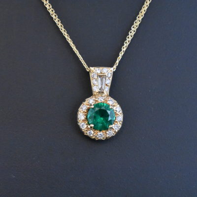Colombian Emerald Pendant - Lorraine Fine Jewelry