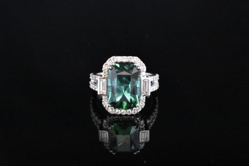 GIA Certified Green Tourmaline Ring - Lorraine Fine Jewelry