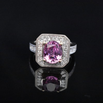 GIA Certified Pink Spinel Ring - Lorraine Fine Jewelry