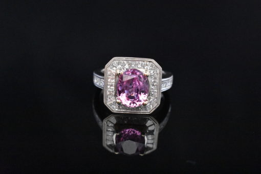 GIA Certified Pink Spinel Ring - Lorraine Fine Jewelry