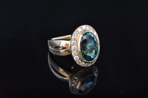 GIA Certified Green Tourmaline Ring - Lorraine Fine Jewelry
