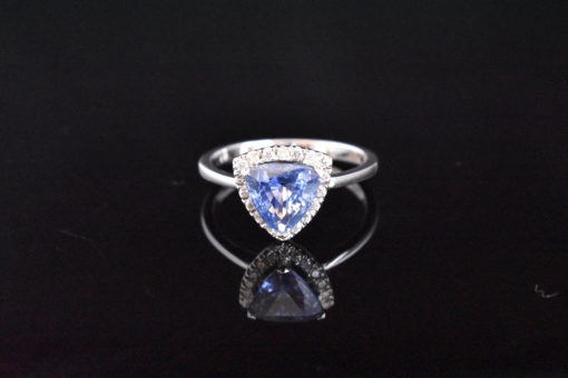 Trillion Blue Sapphire Ring - Lorraine Fine Jewelry